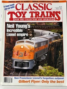 RIVISTA TRENI GIOCATTOLO CLASSICI Lionel marzo 1993 Neil Young esposizione giocattoli - Foto 1 di 3