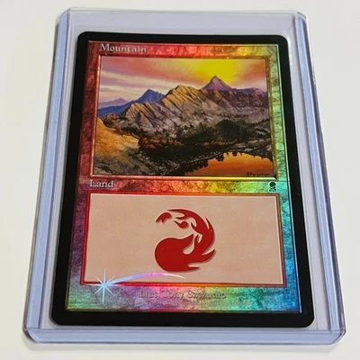 2001 Magic: The Gathering ODYSSEY Mountain FOIL 346/350 NM - Image 1 of 2