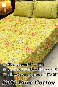 Premium Floral Bedsheet Set – Queen Size 🌸 - Picture 1 of 3