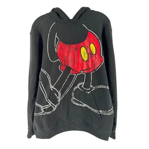 Disney Parks Mickey Mouse Hoodie unisex L Black Hoodie with Mickey Ears Hood - Picture 1 of 5