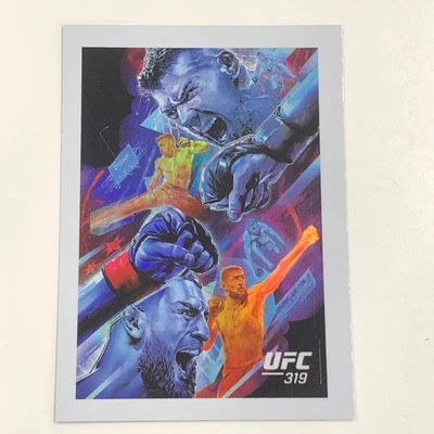 UFC 319 Topps Now Poster Card Dricus Du Plessis Khamzat Chimaev SP #319SP - Image 1 of 2