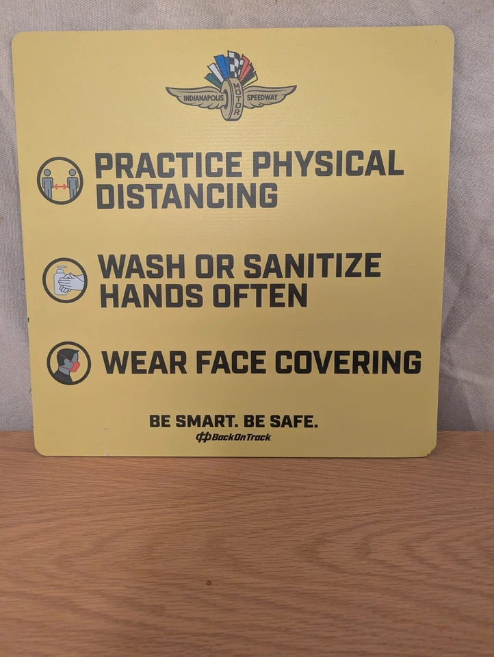 Indianapolis Motor Speedway COVID Sign - Image 1 of 4