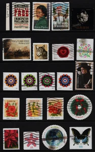2013 collection US stamps (used set of 21) OFF paper -f324 - Picture 1 of 1