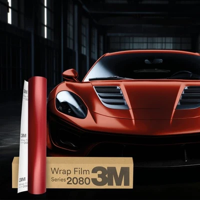 3M Wrap Film Series 2080 Car Wrapping Folie 30x152cm SP273 Satin Vampire Red - Bild 1 von 4