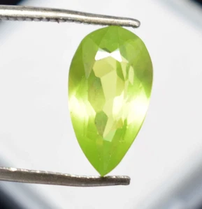 5.15 CT Natural Extraordinary Green Peridot Pear Shape Certified Loose Gemstone - Picture 1 of 4