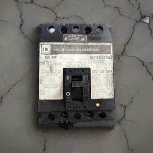 SQUARE D FAL361001616 3P 600V 100 AMP CIRCUIT BREAKER WITH 24VDC AUX SWITCH - Picture 1 of 3