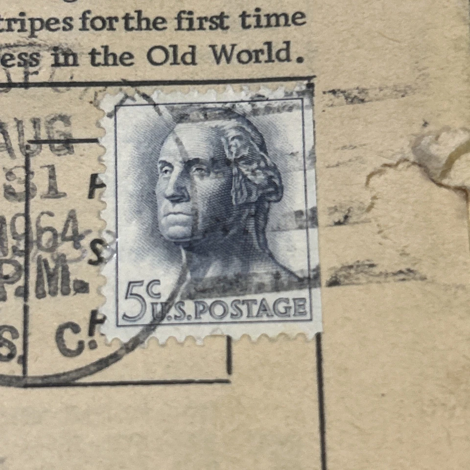 1962 George Washington 5 Cent Stamp Blue/Gray (Rare). - Image 1 of 4