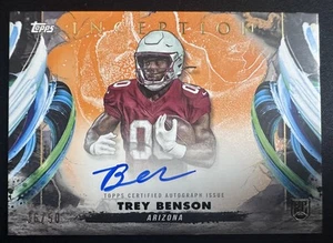 Trey Benson 2024 Topps Inception #RAV-TB Rookie Auto Variation Orange /50 RC - Picture 1 of 2