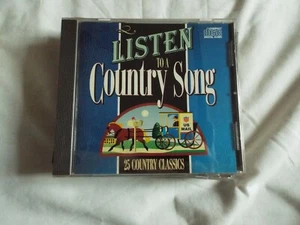 LISTEN TO A COUNTRY SONG 25 COUNTRY CLASSICS MUSIC CD - Picture 1 of 1