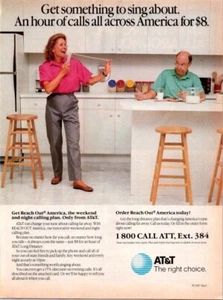 ATT Anzeige Get Something To Sing About Reach Out America Ferngespräche 1987 - Bild 1 von 1