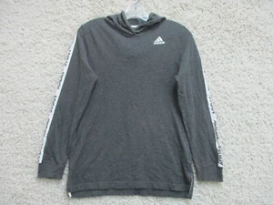 Adidas Sweater Large Youth 14-16 Gray Hoodie Pullover Stretch Go To Tee Boys - Picture 1 of 9