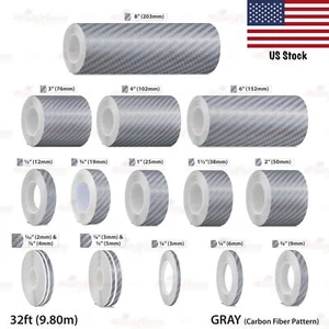 Vinyl Pinstriping Pin Stripe Car Styling Adhesive Tape Sticker CARBON FIBER GRAY - Picture 1 of 27
