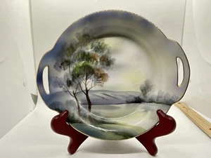Piatto dipinto a mano Noritake bellissima scena acquatica giapponese - Foto 1 di 8