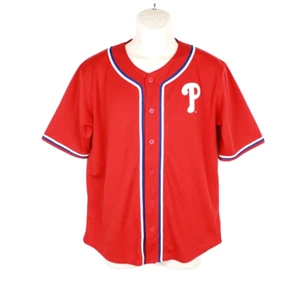 Phillies Jersey Boys Size 2XL XXL Blank Red Team Athletics - Picture 1 of 10