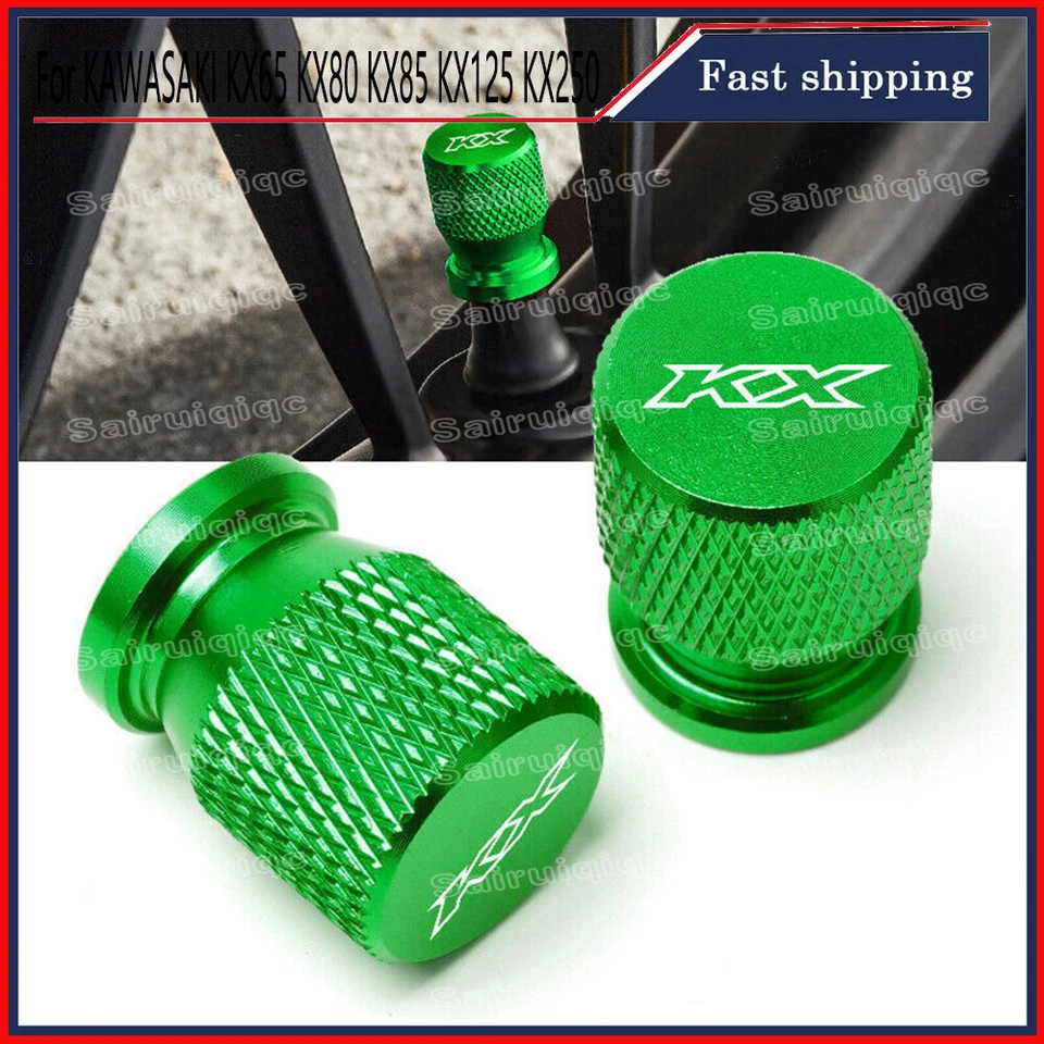 CNC Valve Stem Cap Cover Plug For KAWASAKI KX65 KX80 KX85 KX125 KX250 - Image 1 of 2