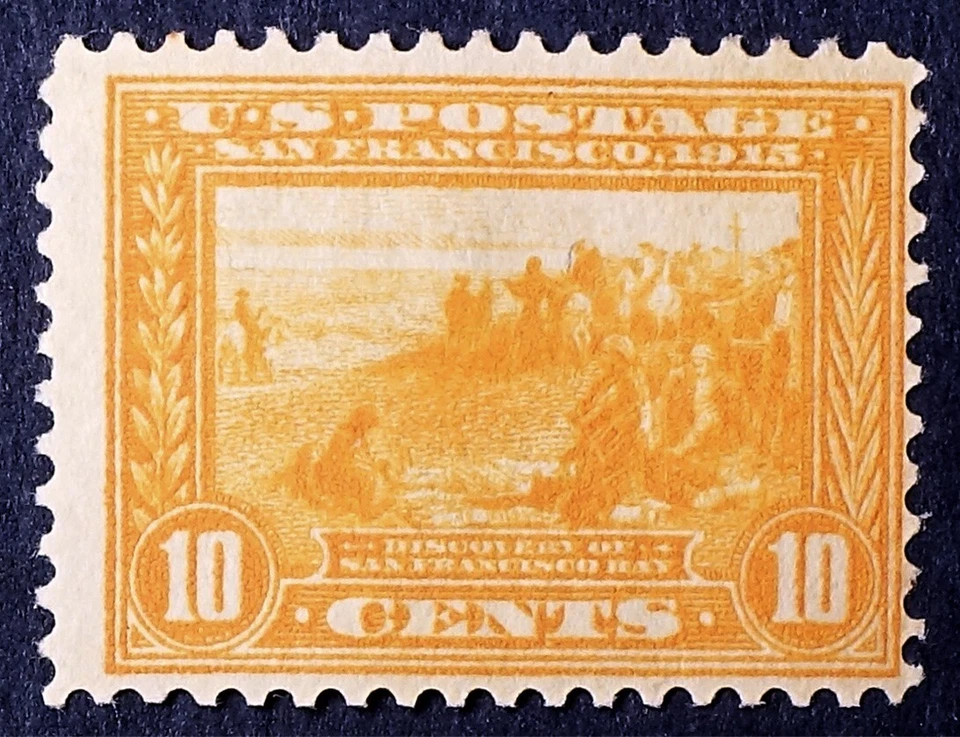 Scott US #400, 1913 conmemorativo, descubrimiento de la bahía de San Francisco, 10 centavos; MH Foto 1 de 2