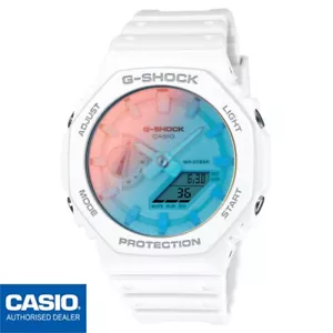 CASIO GA-2100TL-7AER⎪GA-2100TL-7A⎪Original⎪G-SHOCK Beach Time Lapse ⎪Blanco - Imagen 1 de 7