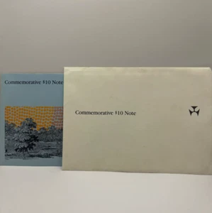 1988 Ten 10 Dollar Note Folder - AA Commemorative Uncirculated - Bicentennial - Picture 1 of 3