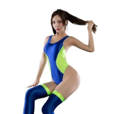 Dama Sedoso Body Medias Conjunto Gato Bicolor Juegos Disfraz Juegos con disfraces Sexy Foto 1 de 4