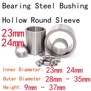 23mm 24mm Inner Diameter Bearing Steel Bushing Hollow Round Sleeve 28mm-35mm OD - Picture 1 of 2