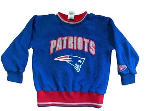 Vintage Kid Athlete New England Patriots Fleece Crewneck Sweatshirt 4T RARE NFL - Picture 1 of 6