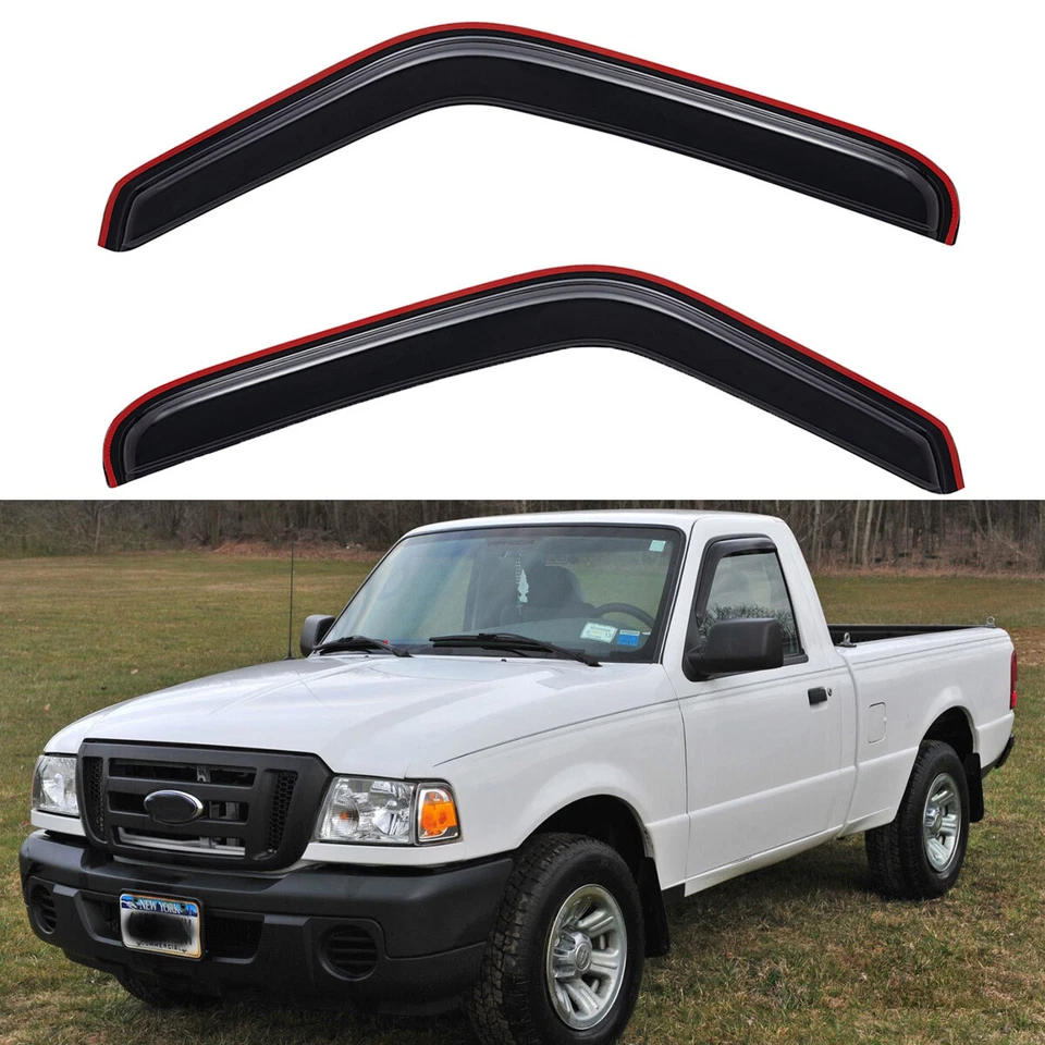 In-Channel Window Visor Rain Guard for Ford Ranger Mazda B2300 B2500 B3000 B4000 Foto 1 de 4