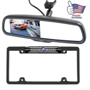 4.3" Car Monitor Backup Rear View License Plate Camera HD for Toyota Ford Jeep - Picture 1 of 13