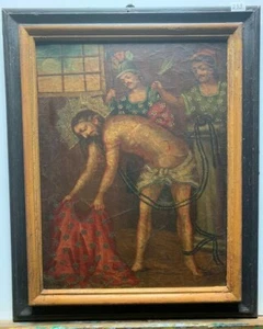 Dipinto religioso - Cristo alla colonna - XVII secolo - Germania - Olio su tela - Foto 1 di 12