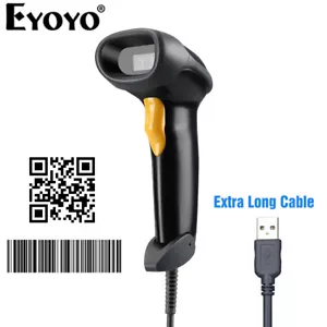 Eyoyo 1D QR 2D Barcode Scanner USB Wired Bar Code Scanner Fit Windows Mac Linux - Picture 1 of 12