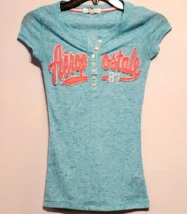 Aeropostale Girls Teen/Junior T-Shirt; "Aeropostale" on front - Picture 1 of 7