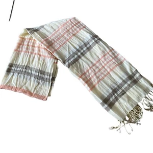 Stil klassischer karierter Fransen Schal Leinen - Bild 1 von 4
