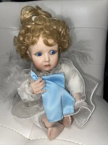 Cindy M. McClure 8” Silver Lining Porcelain Doll Angel - Picture 1 of 10