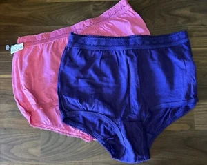 2 Vintage Sears Cotton Lace Panties Bloomers Girls 12 New With Tag Purple Pink - Picture 1 of 6
