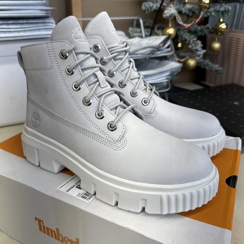 Stivali Timberland donna Greyfield in pelle TB 0A5RPR 032 grigio chiaro nabuk taglia 9
