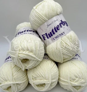 James C Brett Flutterby Chunky Chenille Knitting Yarn Wool - 5x100g Balls - B04 - Picture 1 of 10
