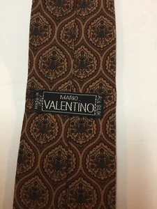 Mario Valentino All Silk Made In Italy Tie Necktie 100% Silk Men’s Tie - Picture 1 of 4