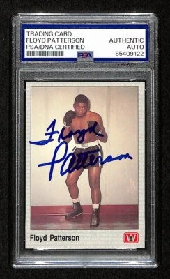 Floyd Patterson Signed/Auto 1991 AW Sports Boxing Card #124 PSA/DNA 194844 - Image 1 of 2