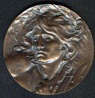 ORPHEUS - Medaille von M. Coudray - schöner Jugendstil - Musikpreismedaille!