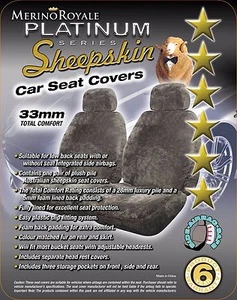 Merino Royale Platinum Range Aussie Sheepskin ( Lambswool ) Seat Covers 33 mm. - Picture 1 of 10