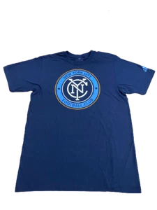 Adidas MLS New York City FC S/S Go-To Tee Navy/Light Blue/Orange 28L001  - Picture 1 of 1