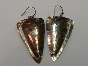Silpada Triangular 925 Sterling Silver Make The Cut Dangle Earrings - Picture 1 of 6