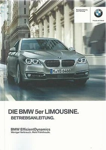 BMW Serie 5 LIMOUSINE F10 2014 manual de instrucciones manual de instrucciones libro de a bordo BA - Imagen 1 de 1