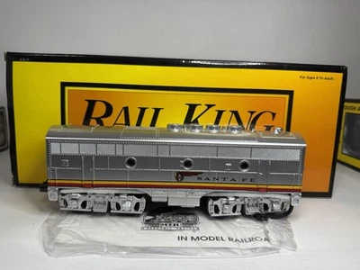 MTH Rail King Santa Fe EMD F3B Unit Diesel 3-Rail O-Gauge Unpowered #30-2133 B18 - Image 1 of 4