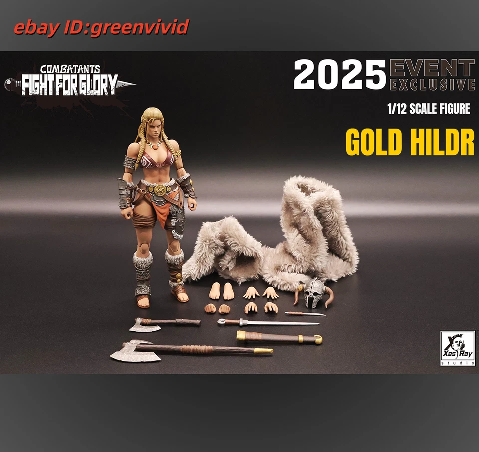 Figura de acción 1/12 Xesray Studio Fight for Glory Combatants exclusiva Gold Hildr Foto 1 de 4