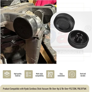 2 Pack Upgraded Replacement Wheel for Ryobi Cordless Stick Vacuum 18V One+ Hp &  - Picture 1 of 7