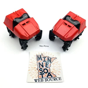2 Knex Roller Coaster Car Bundle Red Replacement Part Micro K'nex **(No Pins)** - Picture 1 of 3