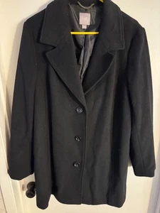 Manteau femme "J. Jill" noir 3 boutons manches longues. Taille Large Prév. Occasion - Photo 1/6