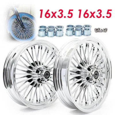 16x3.5 Fat Spoke Wheels Rims For Harley Softail Heritage FLSTC Fatboy FLSTF FXST Foto 1 de 4