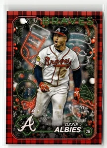 2024 Topps Holiday #H108 Ozzie Albies Plaid - Picture 1 of 2