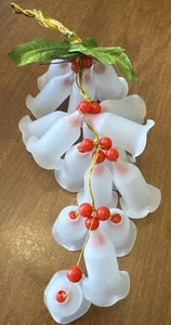 Campana ornamental vintage hilo de campanas finas de vidrio esmerilado con decoración sagrada - Imagen 1 de 7